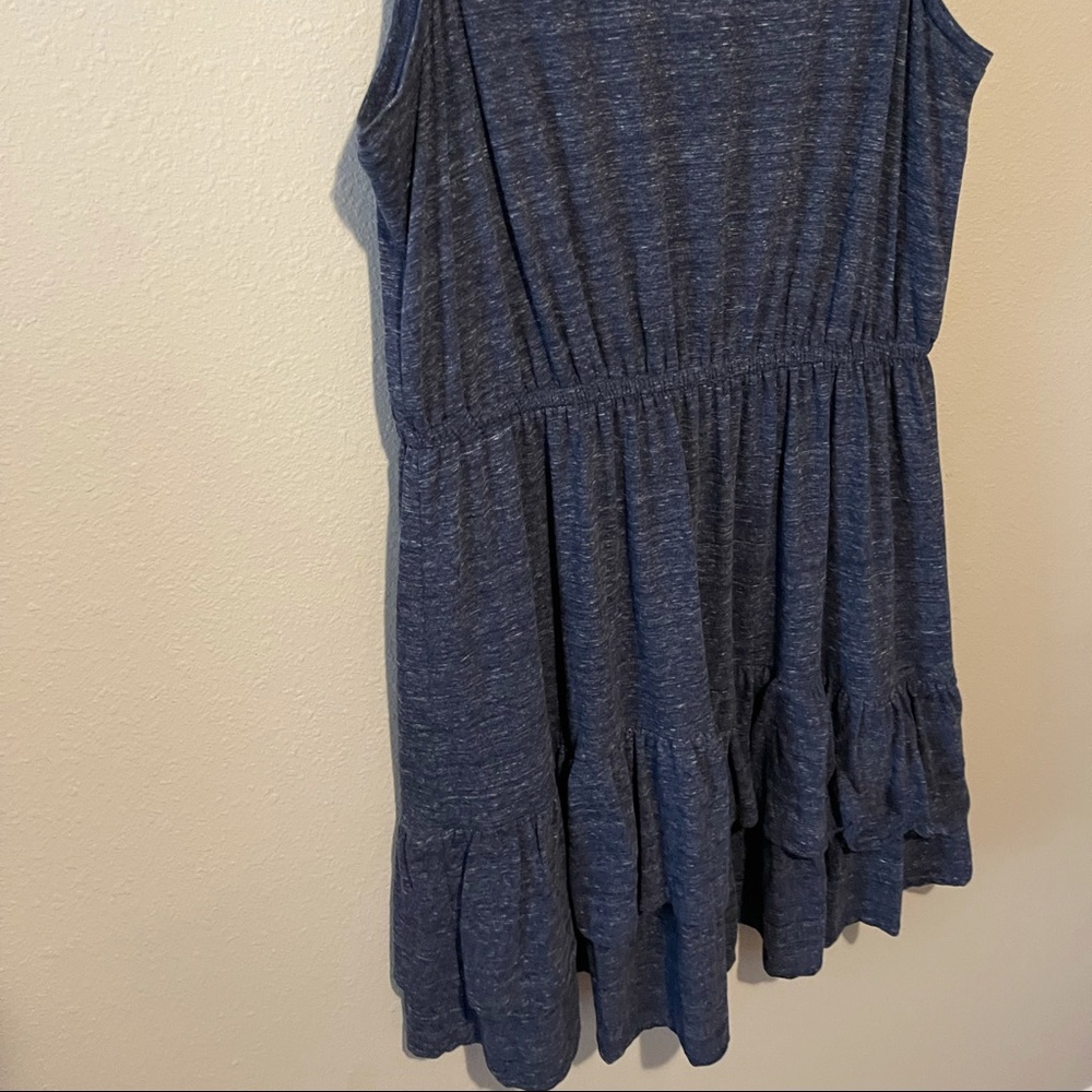 Lane Bryant - heather blue ruffle hem T-shirt dress - Picture 2 of 7